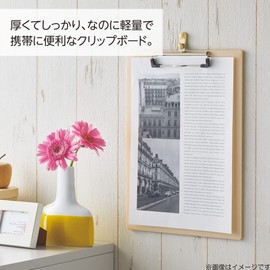 Lihit Lab Binder, Antibacterial Clipboard, Lightweight, A4, Black A2990-24