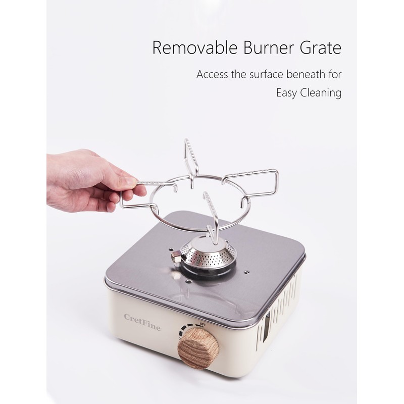 CretFine Mini Butane Camping Stove with Portable Bag, Indoor and