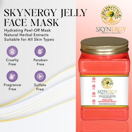 SKYNERGY Himalayan Antioxidant Boost Jelly Face Mask - Peel Off Face Mask for Skin Hydration, Radiance, Reduced Fine Lines, and Pigmentation | 30 fl oz