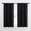 NICETOWN - Cortinas Opacas con Bolsillo para cortinero (Negro, 1