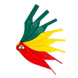 Brake Pad Thickness Gauge, Brake Pad Measuring Ruler with 3-Colour Coding - Universal Fit, Quick-Read Accuracy for Car/Motorcycle Brake Inspections