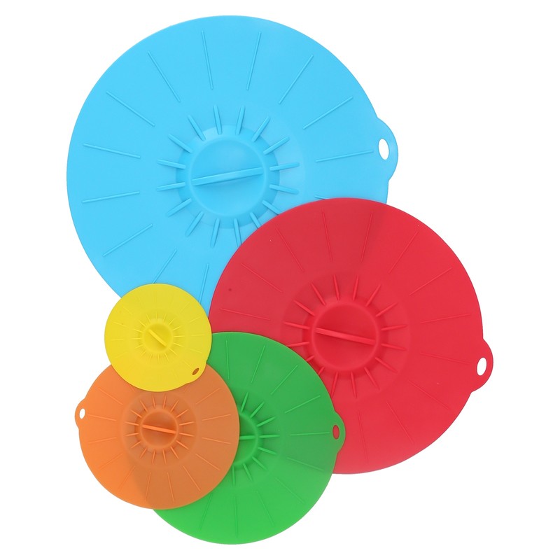 5Pcs/Set Multifunctional Bowl Lid Food Grade Silicone Vacuum Sealing Cover