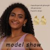 45 Pares Aretes Mujer Oro Pendientes Joyeria Largo Broquel