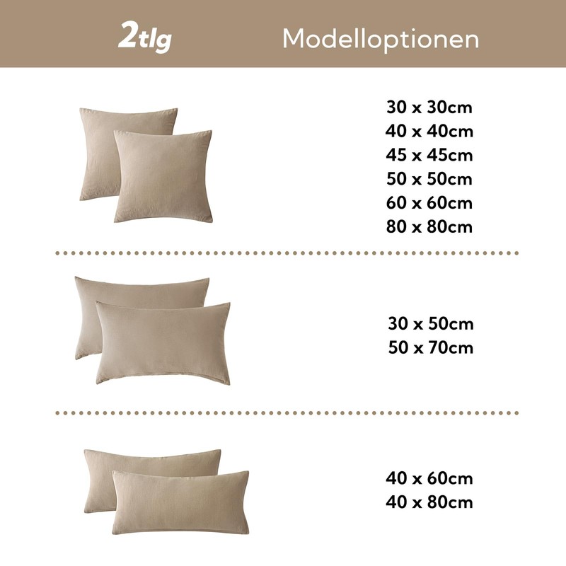 SOULFUL Double Muslin Cushion Cover, 45 x 45 cm, Cotton,