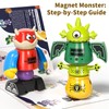 Magnetic Robot Toy for Children Aged 3-7 Years, 5 Pieces
