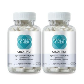 Health & Her Creatine+, with 3g Creatine Monohydrate, Vegan, 60 Day Supply