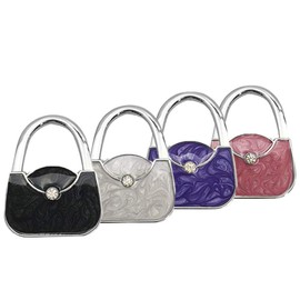 Jwelbuete 4Pcs Various Designed Purse Hanger Table Hook.