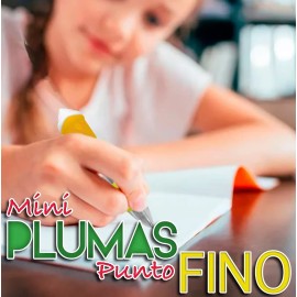 J.H. Company Set 12 Plumas Mini Retractil Figuras Kawaii 4 Colores C179