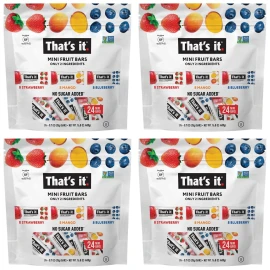 That’s it. 4 PACK - That's It Mini Fruit Bars Strawberry, Mango, Blueberry 24 ct 16.8 oz