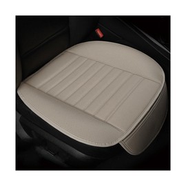 Yourkar Car Seat Cover for Front Seat, Anti-Slip & Waterproof Leather Auto Front Seat Pad Protector, Durable Driver Bottom Seat Cushion Cover with Storage Pocket, Car Accessories (Gray)