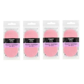 Equate 2 Piece Round Beauty Cosmetic Sponges Foundation Application 8 pcs