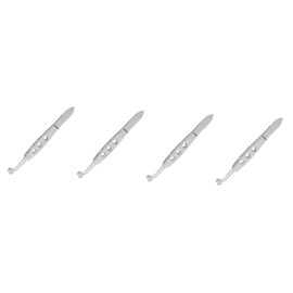 Healeved 4pcs Meibomian Gland Tweezers Stainless Steel Massage Tool for Unblocking Gland Blockages Safe Ergonomic Design for Home Use for Dry Eyes and Styes