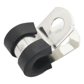 UOIENRT Cable Clamps 304 Stainless Steel Cable Clamps Sturdy Clamp Insulated Clamp Hose Clamp Pipe Clamp Wire Clamp (50Pcs 1/4")