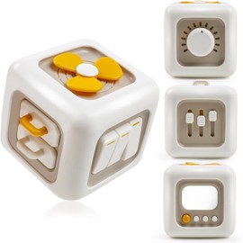 Collazoey Montessori toy, with switches, fans, mirrors, buttons, drawers, cube toys, suitable for sensory learning toys for infants and toddlers from 1 2 3 4 years +