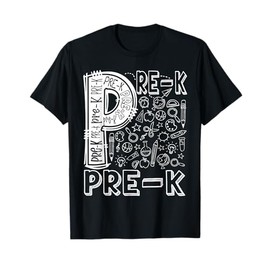 Pre-K Typography Team Vintage Pre-K Teacher Back To School T-Shirt