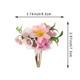 3 PACK Hawaiian Flower Hair Clips, Plumeria Clips for Women Small Tropical Flower Hair Clip Artificial Tropical Flower Hair Clips Hawaiian Hair Accessories for Beach Pool Vacation Outfit