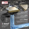 WEBANG 6 Inch Square Shower Drain Gold Floor Drain with