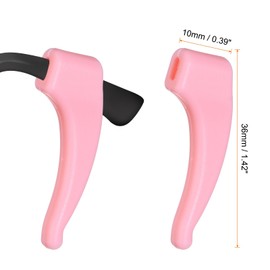 HARFINGTON 16 Pairs Anti-Slip Glasses Ear Grip Silicone Elastic Ear Hook Eyewear Retainer Eyeglass Temple Tips Sleeve Retainer for Eyewear Glasses Sunglasses Sports Eyeglasses, Leather Pink