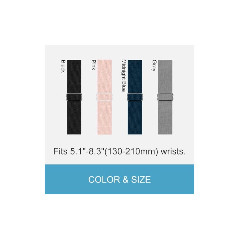 C2D JOY Stretchy Loop Nylon Strap Compatible with Garmin forerunner