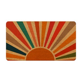 Likjad Boho Welcome Mat - Warm Cushioned Door Mat - Neutral Coir - 17x30 inches for Indoor/Outdoor Use