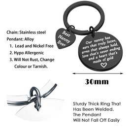 KUIYAI Best Nanny Ever Gift for Nanny, Mother's Day Gift for Grandma, Daycare Gift, Grandma Gift (best nanny blackUK)