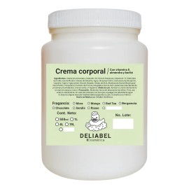 Crema Corporal Deliabel 1kg, Vitamina E, Almendra Y Karité