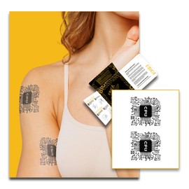 Ubica Temporary Tattoos Adult,Fake Tattoos,Realistic And Long-Lasting Non-Reflective,Waterproof For 1-2 Weeks,Cpu Circuit Tattoo 3.5x3.8 Inches Black