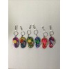 1 PC KEYCHAIN PLASTIC SLIPPER COLORFUL SEA LIFE THEME 6