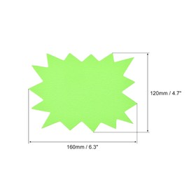 sourcing map Blank Star Burst Sale Signs Price Tags Fluorescent Star Pricing Labels 160x120mm 4 Colors for Retail Sales Pricing, Pack of 100