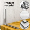 Pack of 2 Stainless Steel Angle Brackets, 90 Degree Right