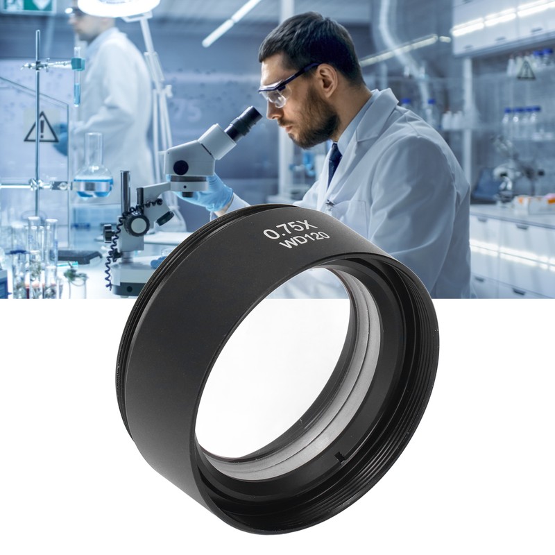 Microscope Lens 0.75X 120mm Barlow Eyepiece M48 Interface Accessory for