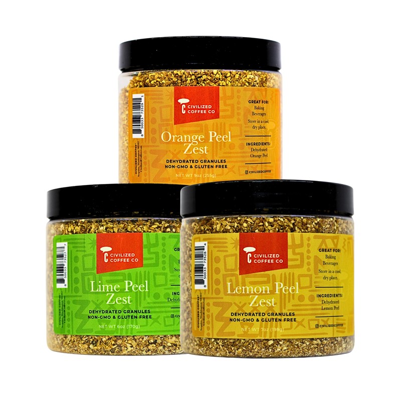 Civilized Coffee Orange Peel Zest Dehydrated Granules for Baking &