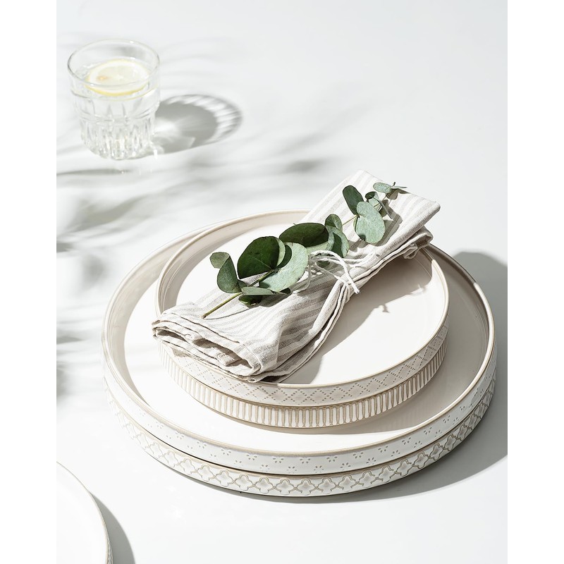 Getstar Dinnerware Sets, Plates and Bowls Sets (10.5” Dish +