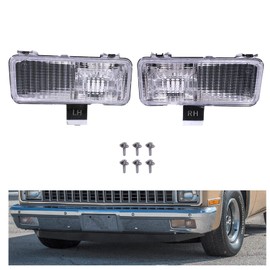 1409KMT C10 Turn Signal Park Lights Front Compatible with 1981-1982 Chevy GMC PU Blazer Jimmy (Set of 2)