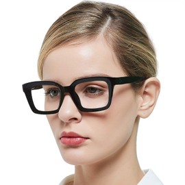 MARE AZZURO Reading Glasses Women 5.0 Strength Fashion Square Readers 500 for Large Lady Durable Magnifying Eyewear +5.0