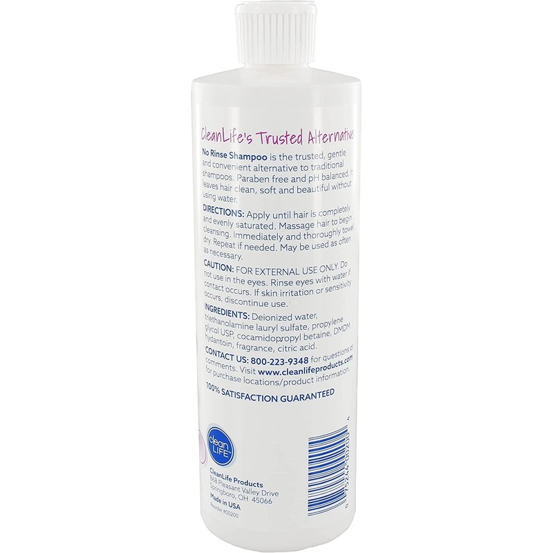 No-Rinse Shampoo, 16 fl oz - Leaves Hair Fresh, Clean