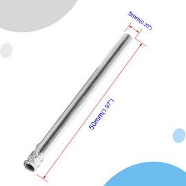 Aopin Diamond Drill Bits Core Drill Bits Hole Saw Kit 5mm(3/16inch) for Glass, Ceramics, Porcelain, Marble, Carbon Steel, 2Pcs