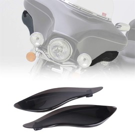 KIWI MASTER New Adjustable Air Deflectors Side Wings Windshield Fairing Side Cover Shield Compatible for 2014-2023 Harley Touring Electra/Street/Tri Glide CVO,Dark Smoke