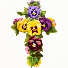 CafePress Cross of Spring Flowers Standard Size Playing Cards