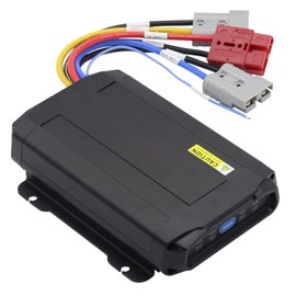 AMOMDPOWER 12V/24V 25A Dual Input DC-DC Charger with MPPT Solar Controller for RV Car Truck Marine Solar Panel Camping Compatible with Lead Acid/AGM/LiFePO4 Batteries with Anderson Connector