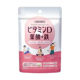 Orihiro Vitamin D, Folic Acid + Iron, 120 Tablets
