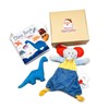 Richgv Baby Gift Set, Soft Dinosaur Book & Elephant Security