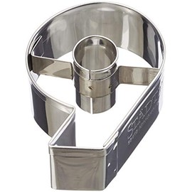 Staedter Haus Cookie Cutter edelstahl 6,5 cm, silber, Nummer 6/9