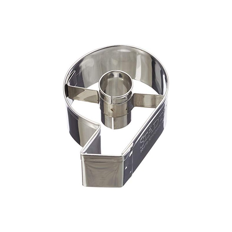 Staedter Haus Cookie Cutter edelstahl 6,5 cm, silber, Nummer 6/9
