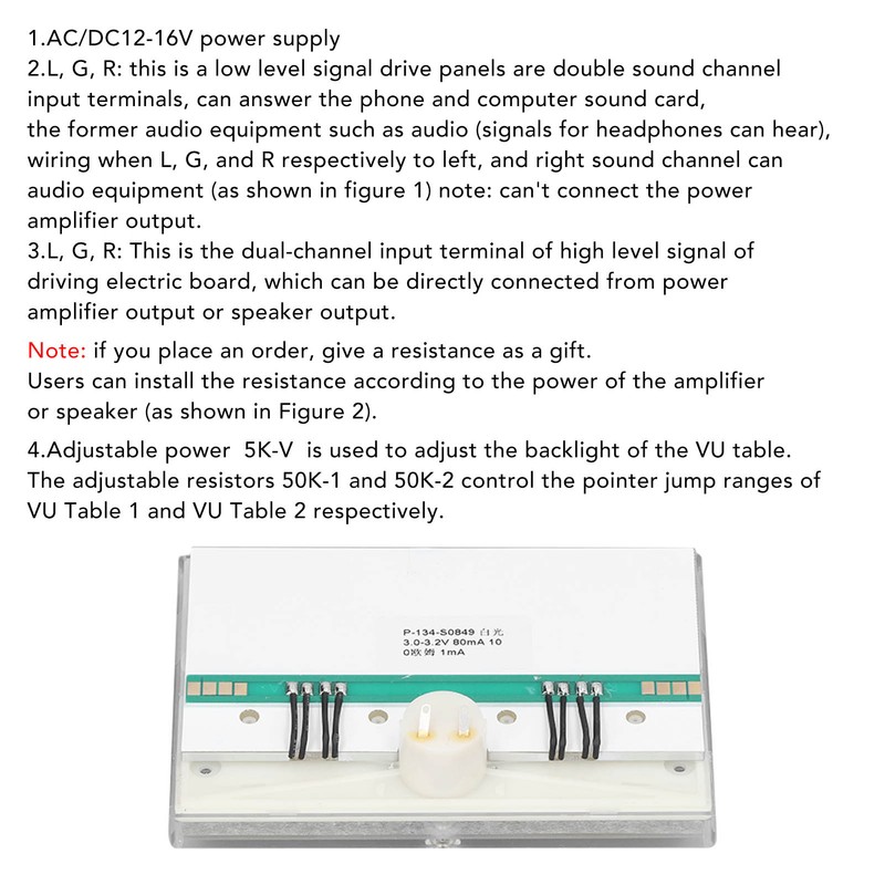 VU Level Meter High Accuracy White Light Amplifier Power Meter