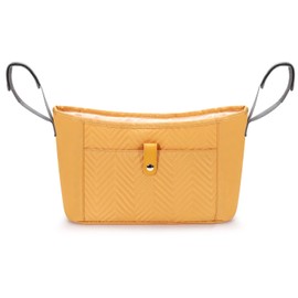 Accmor Universal Stroller Organizer, Stroller Bag Stroller Caddy Organizer, Stroller Accessories Fits for Uppababy, Baby Jogger, Nuna, Doona, Britax Strollers, Brown