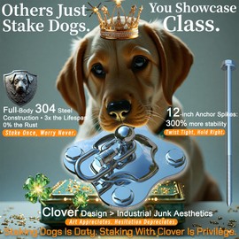 YiizKilc Dog Tie Out Cable and Stake,Heavy Duty Stakes for Outside,30FT Tangle-Free Runner for Yard, 360° Swivel Cable for Dogs Up to 150 lbs, Leash and Stake Ideal for Outdoor and Camping