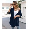 YSYOKOW Womens Lightweight Open Front Cardigan Casual Loose Knit 3/4