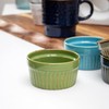 Reactive Glaze Ramekins Set Of 4 Colourful Mix Ribbed 200ml