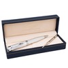 Conklin Herringbone Signature Ballpoint Pen Silver + Free Extra Black